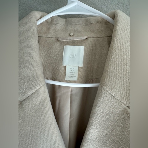 H&M trench coat women’s size 10 beige - Picture 4 of 11